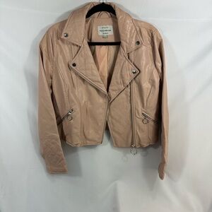 Haute Monde Light Pink Moto Jacket